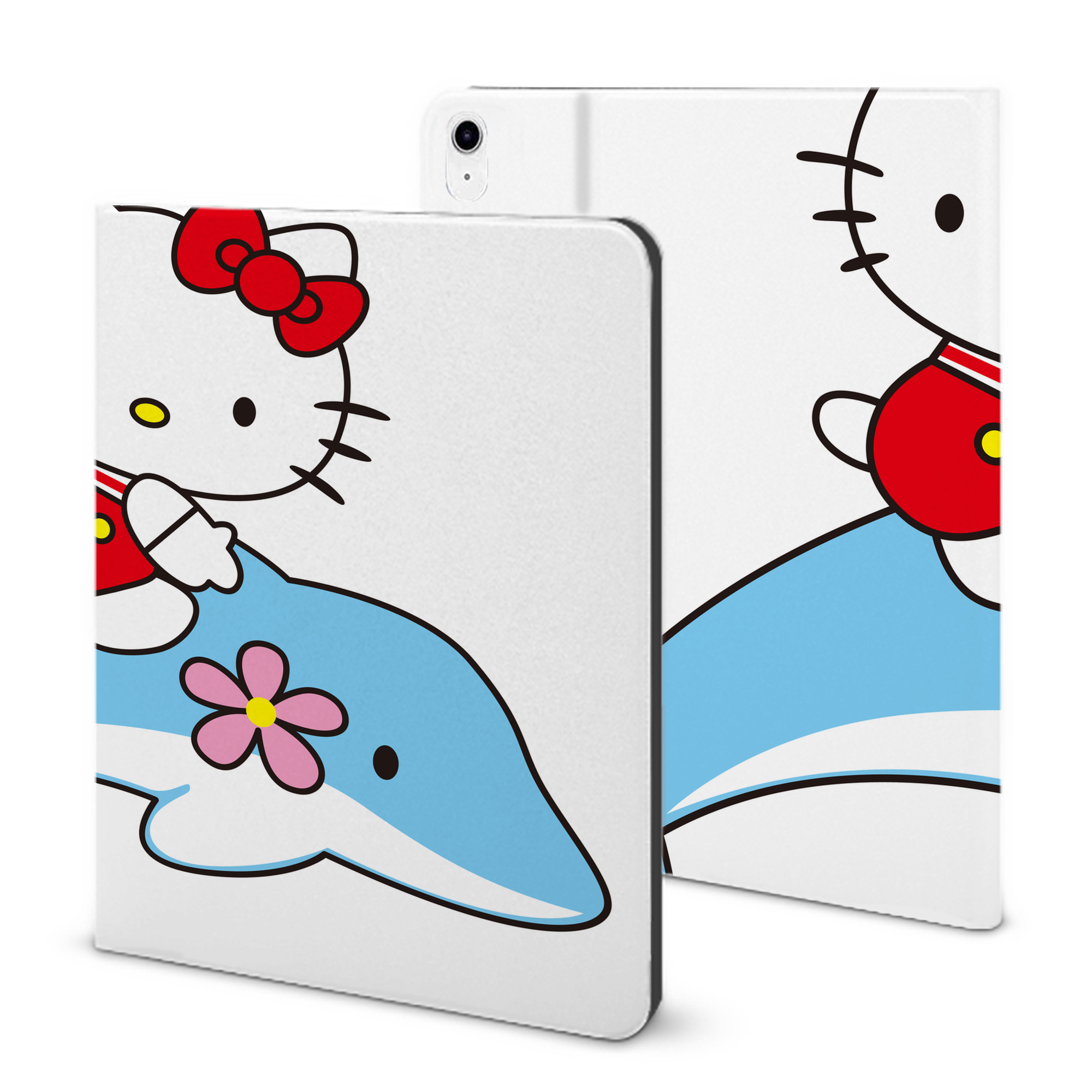 （画像用） Hello Kitty ハローキティ IPad ケース ブック型 PUレザー TPU 耐衝撃 軽量 薄型 ペン収納なし 全面保護 IPad 各モデル対応